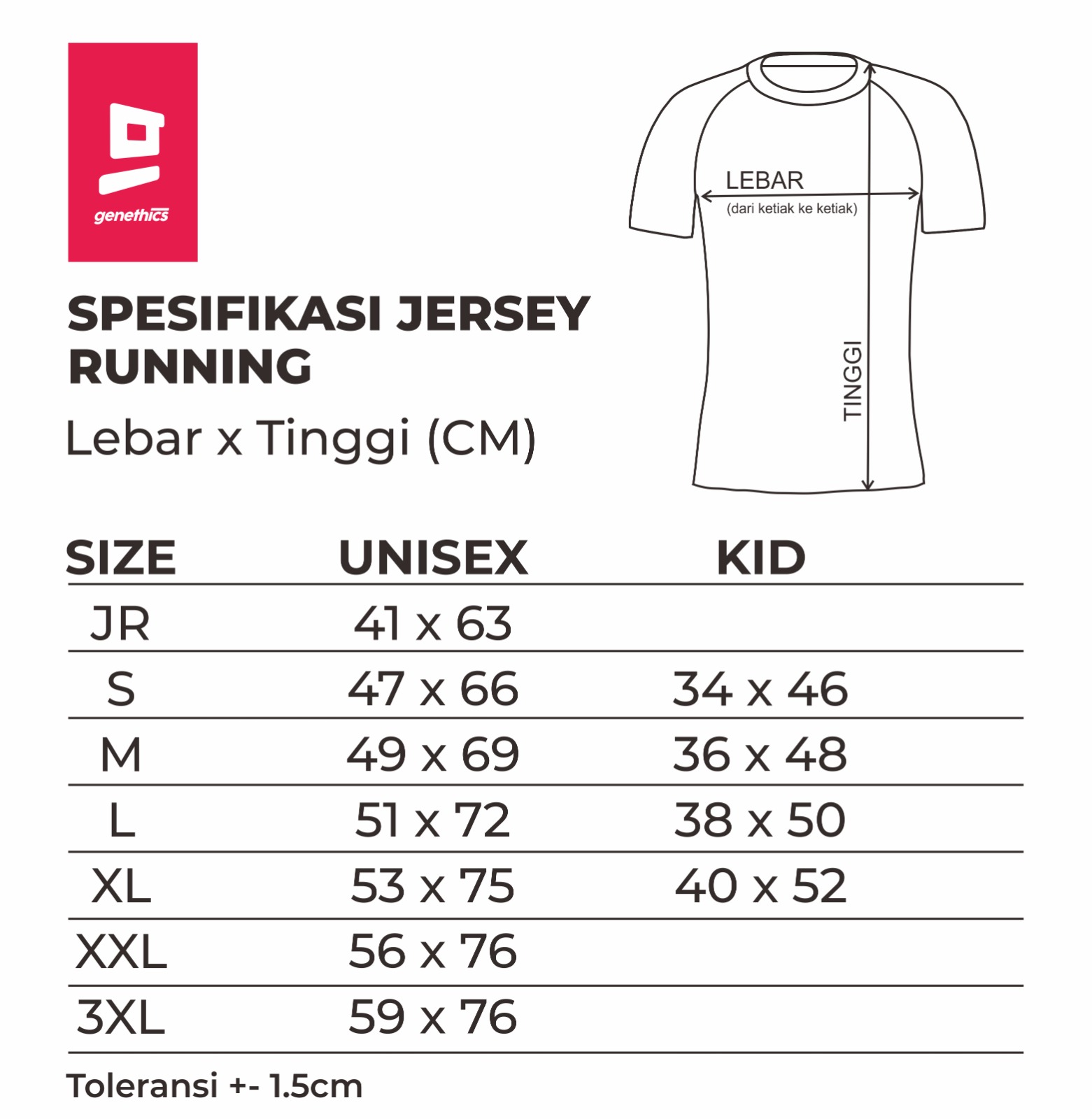 RUN25-035 Running Jersey - Genethics Indonesia