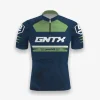 Jersey sepeda custom atau jersey road bike Genethics 2026 kombinasi warna hijau dengan bahan quick-dry breathable untuk bersepeda dan aktivitas olahraga lainnya (Tampak Depan).